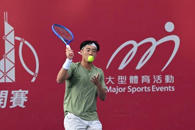 RECORD DATE NOT STATED Hong Kong Tennis Open - Day 2 Hong Kong tennis player Coleman Wong, during a match at the Hong Kong Tennis Open ATP, Tennis Herren 250) on January 5, 2026 in Hong Kong. (Photo by Kobe Li Nexpher Images) Hong Kong