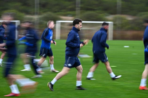 Sergio Lopez (SV Darmstadt 1898, 02) beim Training, ESP, SV Darmstadt 98, Fussball, 2. Bundesliga, Trainingslager in El Saler, 2. Tag, 05.01.2026. ESP, SV Darmstadt 98, Fussball, 2. Bundesliga, Trainingslager in El Saler, 2. Tag El Saler