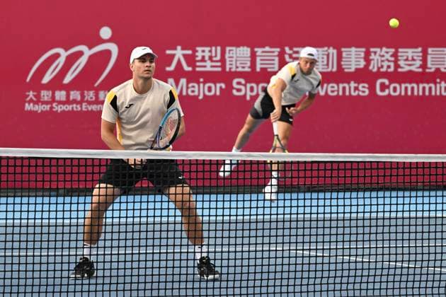 RECORD DATE NOT STATED Hong Kong Tennis Open - Day 2 A Serbia tennis player Miomir Kecmanovic and a French tennis player Alexandre Muller, during a match at the Hong Kong Tennis Open(ATP250) on January 5, 2026 in Hong Kong. (Photo by Kobe Li Nexpher Images) Hong Kong