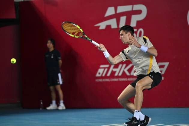 RECORD DATE NOT STATED Hong Kong Tennis Open - Day 2 Fabian Marozsan, a Hungarian tennis player, during a match at the Hong Kong Tennis Open ATP, Tennis Herren 250) on January 5, 2026 in Hong Kong. (Photo by Kobe Li Nexpher Images) Hong Kong
