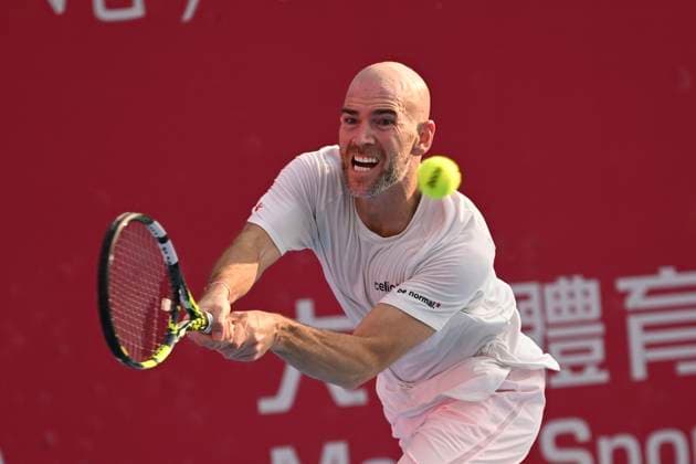 Hong Kong Tennis Open - Day 2 Adrian Mannarino, a French tennis player, during a match at the Hong Kong Tennis Open ATP, Tennis Herren 250) on January 5, 2026 in Hong Kong. (Photo by Kobe Li Nexpher Images) Hong Kong