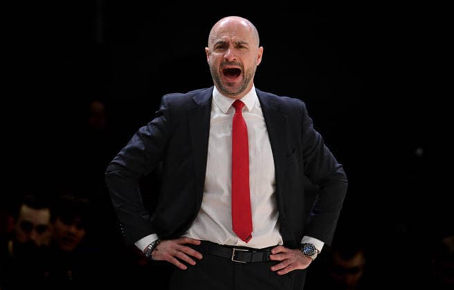 Russia Basketball United League CSKA - Avtodor 9083690 05.01.2026 Avtodor s head coach Milenko Bogicevic reacts during the VTB United League basketball match between CSKA Moscow and Avtodor Saratov at Basket Hall, in Moscow, Russia. Alexey Filippov Sputnik Moscow Russia  Copyright: xAlexeyxFilippovx