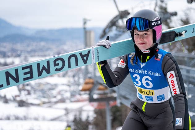 BELTOWSKA Pola (Polen), AUT, FIS Viessmsann Skisprung Weltcup Villach, Wettkampf Frauen, Saison 2025 2026, 05.01.2026 AUT, FIS Viessmsann Skisprung Weltcup Villach, Frauen, Saison 2025 2026, 05.01.2026 Villach *** BELTOWSKA Pola Poland , AUT, FIS Viessmann Ski Jumping World Cup Villach, womens competition, 2025 2026 season, 05 01 2026 AUT, FIS Viessmann Ski Jumping World Cup Villach, women, 2025 2026 season, 05 01 2026 Villach Copyright: xEibner-Pressefoto Memmlerx EP_MMR