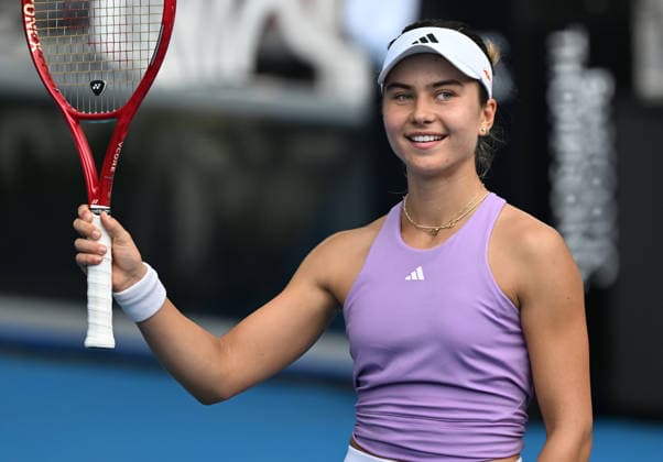 USA™s Iva Jovic during the 2026 ASB Classic Women™s Tennis Tournament at Manuka Doctor Arena, Auckland, New Zealand. Monday 5 January 2026. Photo: Andrew Cornaga z Auckland New Zealand Copyright: xAndrewxCornaga x