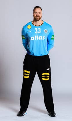 Muenchen: Handball DHB - Deutschland - Fotoshooting Torhueter Andreas Wolff (Deutschland) Deutschland