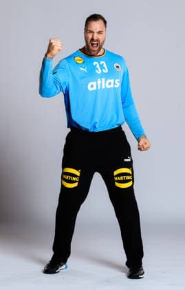 Muenchen: Handball DHB - Deutschland - Fotoshooting Torhueter Andreas Wolff (Deutschland) Deutschland