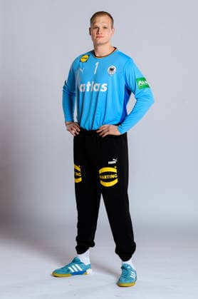 Muenchen: Handball DHB - Deutschland - Fotoshooting Torhueter David Späth David Spaeth (Deutschland) Deutschland