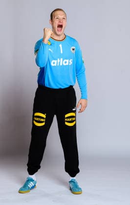 Muenchen: Handball DHB - Deutschland - Fotoshooting Torhueter David Späth David Spaeth (Deutschland) Deutschland