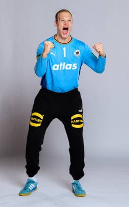 Muenchen: Handball DHB - Deutschland - Fotoshooting Torhueter David Späth David Spaeth (Deutschland) Deutschland