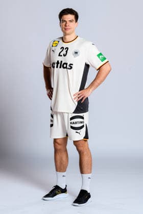 Muenchen: Handball DHB - Deutschland - Fotoshooting Renars Uscins (Deutschland) Deutschland