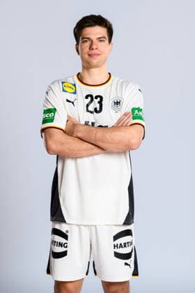 Muenchen: Handball DHB - Deutschland - Fotoshooting Renars Uscins (Deutschland) Deutschland