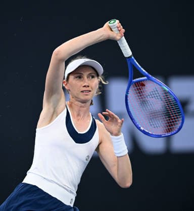 TENNIS BRISBANE INTERNATIONAL, Cristina Bucsa of Spain in action against Aryna Sabalenka of Belarus during day three of the Brisbane International tennis tournament at Pat Rafter Arena in Brisbane, Tuesday, January 6, 2026. ( NO ARCHIVING, EDITORIAL USE ONLY BRISBANE QUEENSLAND AUSTRALIA  Copyright: xDARRENxENGLANDx 20260106193243096739