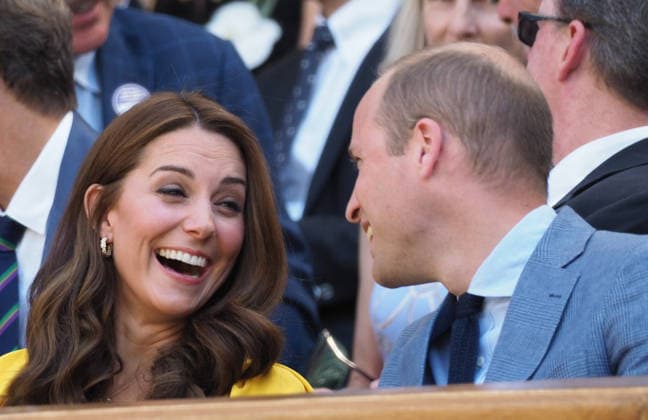 July 15, 2018 - London, England, United Kingdom - Catherine, Duchess of Cambridge, Prince William, Duke of Cambridge, Prime Minister Theresa May and Philip May attend the men s singles final on day thirteen of the Wimbledon Tennis Championships at the All England Lawn Tennis and Croquet Club on July 15, 2018 in London, England. Copyright: xSMGx