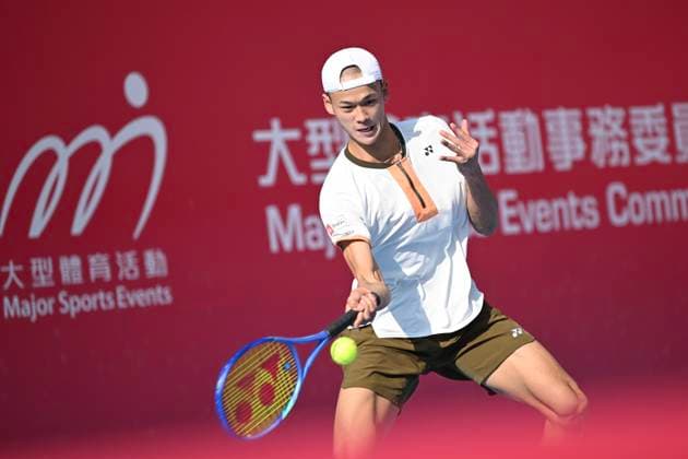 Hong Kong Tennis Open(ATP250) - Day 3 Rei Sakamoto, a Japanese tennis player, during a match at the Hong Kong Tennis Open(ATP250) on January 6, 2026 in Hong Kong. (Photo by Kobe Li Nexpher Images) Hong Kong