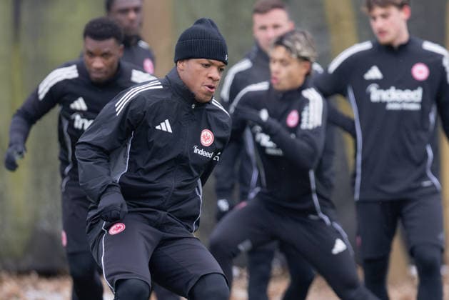 Training Eintracht Frankfurt Jessic Ngankam (Eintracht Frankfurt, 32). Training von Eintracht Frankfurt am 5. Januar 2026 im Deutsche Bank Park in Frankfurt am Main., Frankfurt am Main Hessen Deutschland Deutsche Bank Park