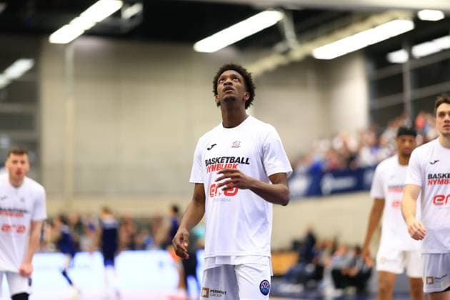 RECORD DATE NOT STATED Szene mit Sir Jabari Rice (10; Basketball Nymburg) in der Halle während der Spielvorbereitung Basketball Champions League: MLP Academics Heidelberg – ERA Basketball Nymburk Sir Jabari Rice (10; Basketball Nymburg) in Aktion