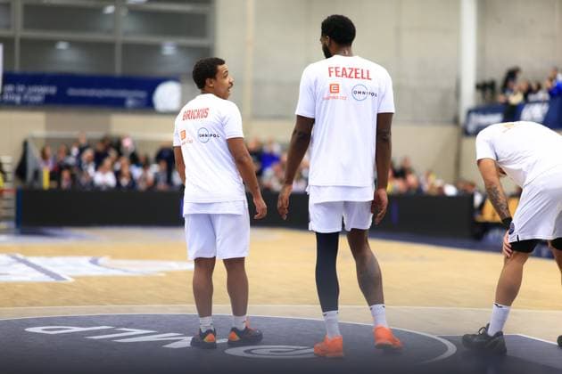 RECORD DATE NOT STATED Szene mit Jhamir Brickus (2; Basketball Nymburg) auf dem Spielfeld Basketball Champions League: MLP Academics Heidelberg – ERA Basketball Nymburk Jhamir Brickus (2; Basketball Nymburg) auf dem Spielfeld