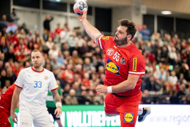 HANDBALL - OEHB, AUT vs CZE, test match VIENNA,AUSTRIA,06.JAN.26 - HANDBALL - OEHB, Oesterreichischer Handballbund, Handball Austria, test match, Austria vs Czech Republic. Image shows Tobias Wagner (AUT).  GEPAxpictures xAlexanderxSolc