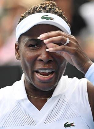 USA™s Venus Williams during her singles match at the 2026 ASB Classic Women™s Tennis Tournament at Manuka Doctor Arena, Auckland, New Zealand. Tuesday 6 January 2026. Photo: Andrew Cornaga z Auckland New Zealand Copyright: xAndrewxCornaga x