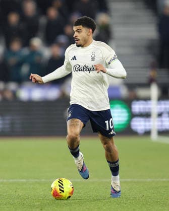 Morgan Gibbs-White of Nottingham Forest during the Premier League match between West Ham and Nottingham Forest at London Stadium in London, England (Photo by Alexander Canillas Sports Press Photo) Copyright: xAlexanderxCanillas SPPx Sportspressphoto_SPR79205