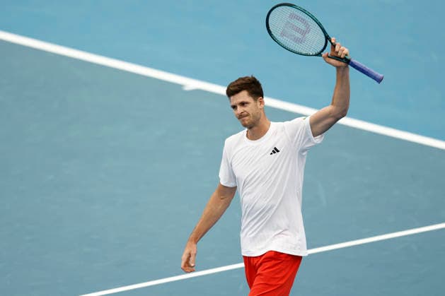 TENNIS UNITED CUP SYDNEY, Hubert Hurkacz of team Poland celebrates victory in his Group F singles match against Tallon Griekspoor of Team Netherlands during day six of the 2026 United Cup at Ken Rosewall Arena in Sydney, Wednesday, January 7, 2026. ( NO ARCHIVING, EDITORIAL USE ONLY SYDNEY NEW SOUTH WALES AUSTRALIA  Copyright: xMARKxEVANSx 20260107193371992800