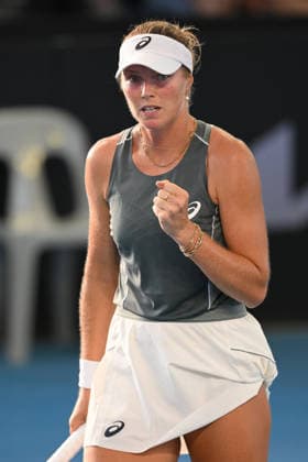 TENNIS BRISBANE INTERNATIONAL, Olivia Gadecki of Australia reacts against Mirra Andreeva during day four of the Brisbane International tennis tournament at Pat Rafter Arena in Brisbane, Wednesday, January 7, 2026. ( NO ARCHIVING, EDITORIAL USE ONLY BRISBANE QUEENSLAND AUSTRALIA  Copyright: xZAINxMOHAMMEDx 20260107185288748370