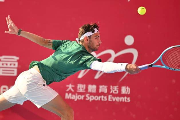 Hong Kong Tennis Open(ATP250) - Day 4 Lorenzo Musetti, an Italian tennis player, during a match at the Hong Kong Tennis Open(ATP250) on January 7, 2026 in Hong Kong. (Photo by Kobe Li Nexpher Images) Hong Kong