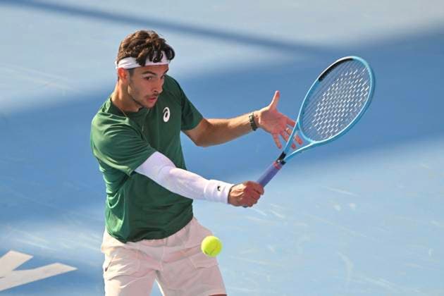 Hong Kong Tennis Open(ATP250) - Day 4 Lorenzo Musetti, an Italian tennis player, during a match at the Hong Kong Tennis Open(ATP250) on January 7, 2026 in Hong Kong. (Photo by Kobe Li Nexpher Images) Hong Kong