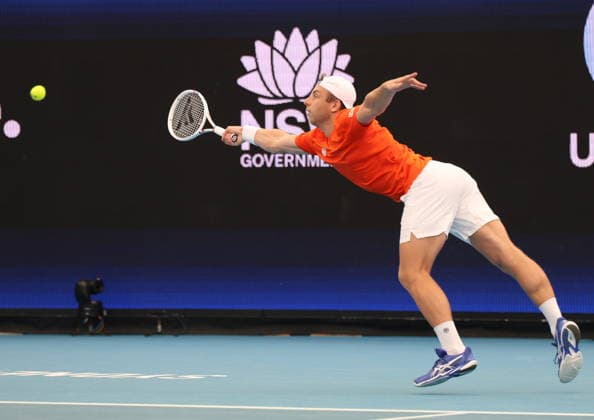 TENIS UNITED CUP SYDNEY 2026 07012026 N Z TALLON GRIEKSPOOR W TRAKCIE MECZU Z HUBERT HURKACZ PODCZAS RYWALIZACJI W GRUPIE F W TURNIEJU UNITED CUP W SYDNEY MARCIN CHOLEWINSKI NEWSPIX.PL TENIS UNITED CUP SYDNEY 2026 07012026 TALLON GRIEKSPOOR DURING THE MATCH AGAINST HUBERT HURKACZ IN COMPETITION GROUP F IN THE UNITED CUP IN SYDNEY NEWSPIX.PL --- newspix.pl POLAND OUT! 