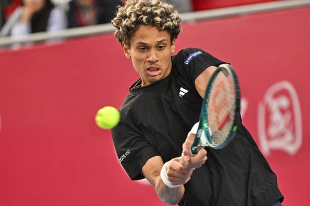 Hong Kong Tennis Open(ATP250) - Day 4 Gabriel Diallo, a Canadian tennis player, during a match at the Hong Kong Tennis Open(ATP250) on January 7, 2026 in Hong Kong. (Photo by Kobe Li Nexpher Images) Hong Kong