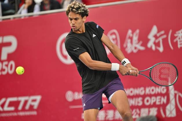 Hong Kong Tennis Open(ATP250) - Day 4 Gabriel Diallo, a Canadian tennis player, during a match at the Hong Kong Tennis Open(ATP250) on January 7, 2026 in Hong Kong. (Photo by Kobe Li Nexpher Images) Hong Kong