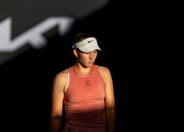 January 7, 2026, Brisbane, Qld, Australia: MIRRA ANDREEVA of Russia stands between points during her WomenÃ¢â‚¬â ¢s Singles round of 32 match against OLIVIA GADECKI of Australia at the Brisbane International. Brisbane Australia - ZUMAt173 20260107_zsp_t173_049 Copyright: xStephanexThomasx