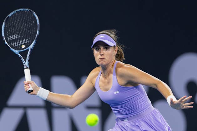 January 7, 2026, Brisbane, Qld, Australia: KIMBERLEY BIRRELL of Australia plays a forehand during her WomenÃ¢â‚¬â ¢s Singles round of 32 match against AMANDA ANISIMOVA of the United States at the Brisbane International. Brisbane Australia - ZUMAt173 20260107_zsp_t173_062 Copyright: xStephanexThomasx