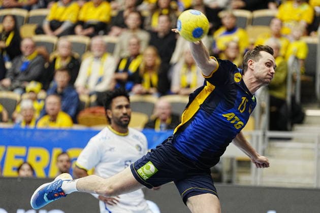 GÖTEBORG, SVERIGE 20260107 Sveriges Hampus Wanne under onsdagens landskamp i handboll mellan Sverige och Brasilien i Partille arena. GÖTEBORG SVERIGE x9200x Copyright: xBjörnxLarssonxRosvall TTx HANDBOLL SVERIGE-BRASILIEN