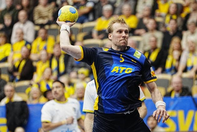 GÖTEBORG, SVERIGE 20260107 Sveriges Max Darj under onsdagens landskamp i handboll mellan Sverige och Brasilien i Partille arena. GÖTEBORG SVERIGE x9200x Copyright: xBjörnxLarssonxRosvall TTx HANDBOLL SVERIGE-BRASILIEN