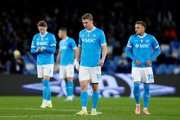 Rasmus Hojlund (SSC Napoli) looks dejected, Serie A, SSC Napoli v Hellas Verona FC, Diego Maradona, January 7, 2026, Napoli, Italy.