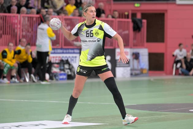 Dana Bleckmann (BVB Borussia Dortmund Handball, 66) TusSies Metzingen vs. BVB Borussia Dortmund Handball, Handball, Alsco HBF, 12.Ligaspieltag, Saison 2025 2026, 07.01.2026 TusSies Metzingen vs. BVB Borussia Dortmund Handball, Handball, Alsco HBF, 12.Ligaspieltag, Saison 2025 2026, 07.01.2026 Tuebingen Copyright: xEibner-Pressefoto TobiasxBaurx EP_TBR