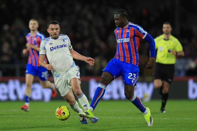 Crystal Palace v Aston Villa, Premier League Crystal Palace defender Jaydee Canvot (23) plays back during the Premier League match between Crystal Palace and Aston Villa at Selhurst Park, London, UK on 7 January 2026. London Selhurst Park Greater London UK Editorial use only DataCo restrictions apply See www.football-dataco.com , Copyright: xSimonxRoex PSI-23539-0015