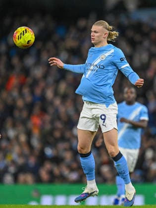 Manchester City v Brighton and Hove Albion Premier League Erling Haland of Manchester City during the Premier League match at the Etihad Stadium, Manchester 07 01 2026 UK Newspapers OUT Copyright: xKarlxVallantinex FIL-22758-0028