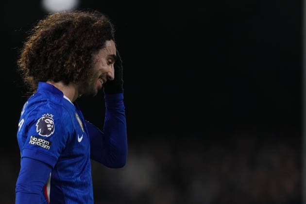 Premier League Fulham v Chelsea Marc Cucurella of Chelsea walks off after red card during the Premier League match Fulham vs Chelsea at Craven Cottage, London, United Kingdom, 7th January 2026 (Photo by Harvey Murphy News Images) Copyright: xHarveyxMurphy NewsxImagesx