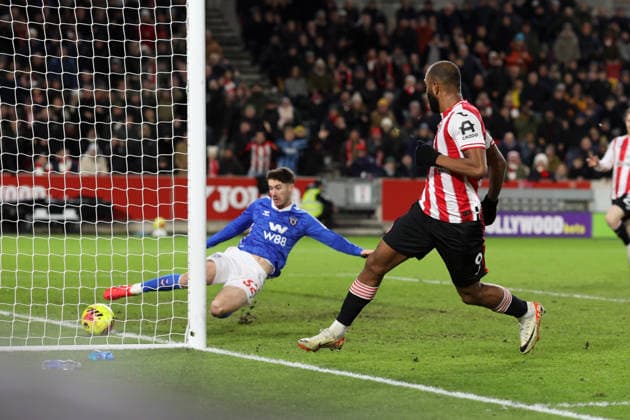 Brentford v Sunderland 07 January 2026, London - Premier League Football - Brentford v Sunderland - Igor Thiago of Brentford scoring the opening goal of the match - Photo: Charlotte Wilson Offside. London UK Copyright: xCharlottexWilsonx xOffsidexOffside