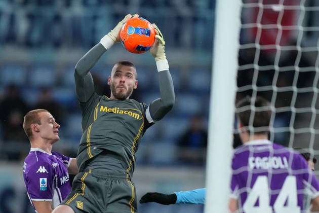 Fiorentina™s goalkeeper David de Gea during the Serie A EniLive soccer match between Lazio and Fiorentina at the Rome s Olympic stadium, Italy - Wednesday January 7, 2026 - Soccer ( Photo by Alfredo Falcone LaPresse )  Copyright: xAlfredoxFalcone LaPressex
