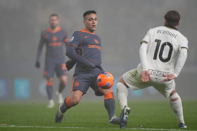 Inter Milan™s Lautaro Martinez during the Serie A soccer match between Parma and Inter at the Tardini Stadium in Parma , north Italy - Wednesday , January 07 , 2025. - Soccer .  Copyright: xSpada LaPressex