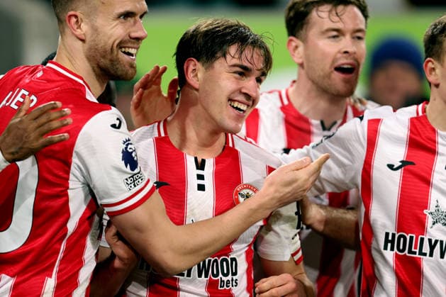Brentford v Sunderland 07 January 2026, London - Premier League Football - Brentford v Sunderland - Yehor Yarmolyuk of Brentford celebrates after scoring the third goal for his team - Photo: Charlotte Wilson Offside. London UK Copyright: xCharlottexWilsonx xOffsidexOffside