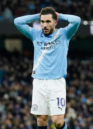 Manchester, England, 7th January 2026. Rayan Cherki of Manchester City dejected after his shot was blocked during the Manchester City vs Brighton and Hove Albion Premier League match at the Etihad Stadium, Manchester. Picture credit should read: Andrew Yates Sportimage EDITORIAL USE ONLY. No use with unauthorised audio, video, data, fixture lists, club league logos or live services. Online in-match use limited to 120 images, no video emulation. No use in betting, games or single club league player publications. SPI_062_AY_Man_City_Brighton SPI-4435-0062