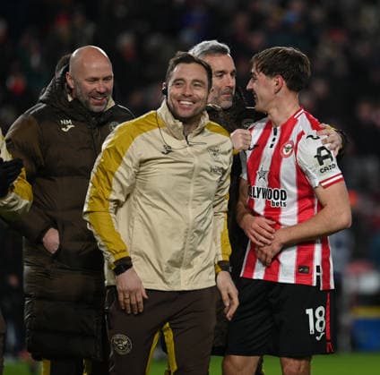Brentford v Sunderland Premier League Yehor Yarmoliuk of Brentford celebrates after the Premier League match at the Gtech Community Stadium, Brentford 07 01 2026 UK Newspapers OUT Copyright: xNigelxBramleyx FIL-22756-0068