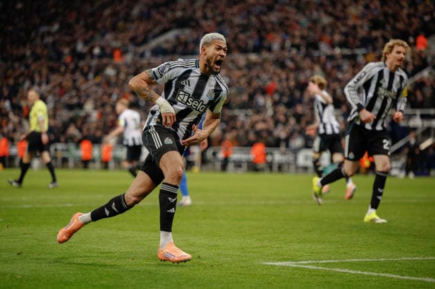 Newcastle United v Leeds United, Premier League Joelinton of Newcastle United celebrates scoring his sides second goal of the match 2-2 during the Premier League match between Newcastle United and Leeds United at St. James s Park, Newcastle, UK on 7 January 2026. Newcastle St. James s Park Tyne and Wear UK Editorial use only DataCo restrictions apply See www.football-dataco.com , Copyright: xCraigxCowanx PSI-23535-0076