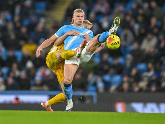 Manchester City v Brighton and Hove Albion Premier League Erling Haland of Manchester City during the Premier League match at the Etihad Stadium, Manchester 07 01 2026 UK Newspapers OUT Copyright: xKarlxVallantinex FIL-22758-0088