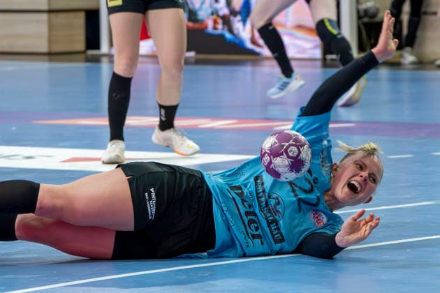 Handball Bundesliga Frauen, Saison 2025 2026 SV Union Halle-Neustadt vs.Thüringer HC Halle, Deutschland 07.Januar 2026: Im Bild:Jana Leonie Scheib (Thueringer HC) Halle Saale SWH Arena Sachsen-Anhalt Deutschland