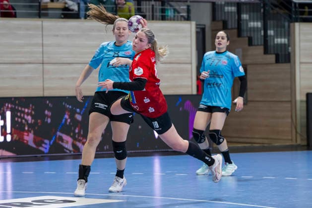 Handball Bundesliga Frauen, Saison 2025 2026 SV Union Halle-Neustadt vs.Thüringer HC Halle, Deutschland 07.Januar 2026: Im Bild:Viktoria Marksteiner (Halle) Halle Saale SWH Arena Sachsen-Anhalt Deutschland